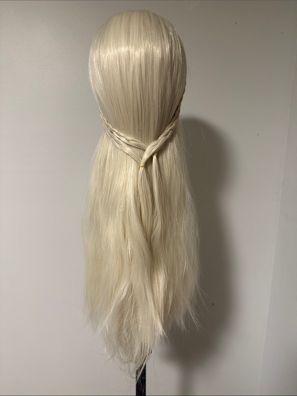 29 inches Blonde Long Synthetic Hairpiece - Natural Platinum Blonde